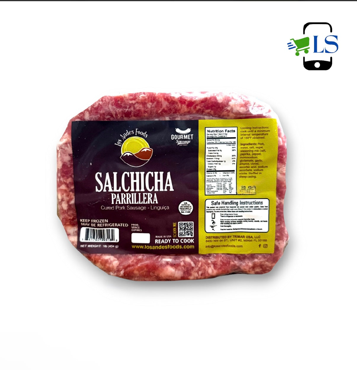 Salchicha parrillera 16OZ- Los Andes Food